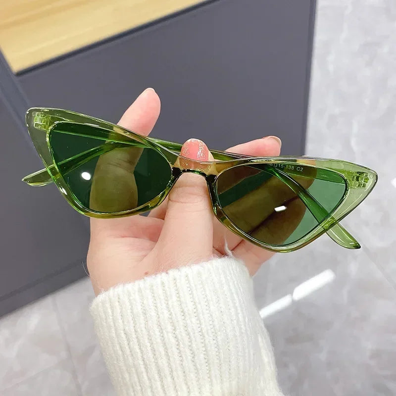 Fashion Women's Luxury Cat Eye Sunglasses Triangle Vintage Design UV400 Sun Glasses Unisex Classic Small Outdoor Goggle Shades-Dollar Bargains Online Shopping Australia