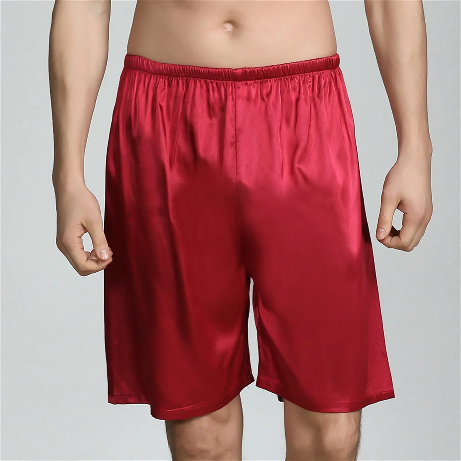 Men Casual Home Nightwear Satin Pajamas Shorts Pyjamas Sleep Bottoms Boxers Short Pants Lounge Homewear-Dollar Bargains Online Shopping Australia