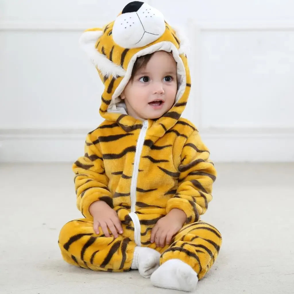 Baby Rompers Winter Kigurumi Lion Costume For Girls Boys Toddler Animal Jumpsuit Infant Clothes Pyjamas Kids Overalls Ropa Bebes-Dollar Bargains Online Shopping Australia