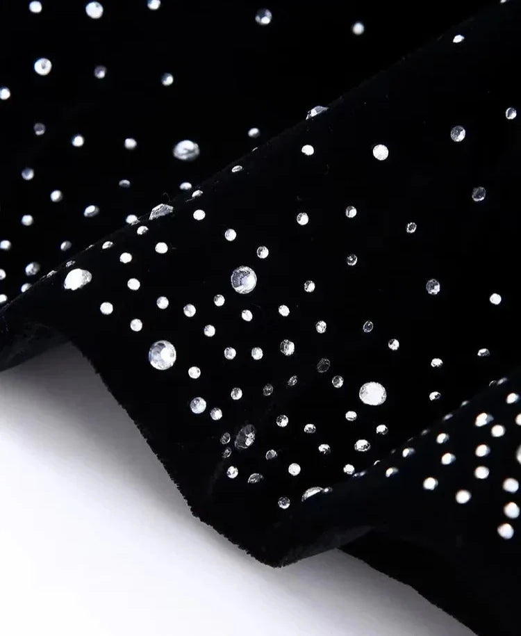 Women Fashion Hem Shinning Sequined Velvet Mini Skirt Female Chic Side Zipper Pencil-Dollar Bargains Online Shopping Australia