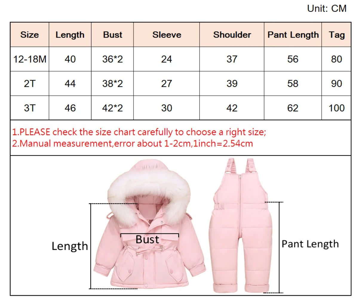 Children Down Coat Jacket jumpsuit Kids Toddler Girl Boy Clothes Down 2pcs Winter Outfit Suit Warm Baby Overalls Clothing Sets
