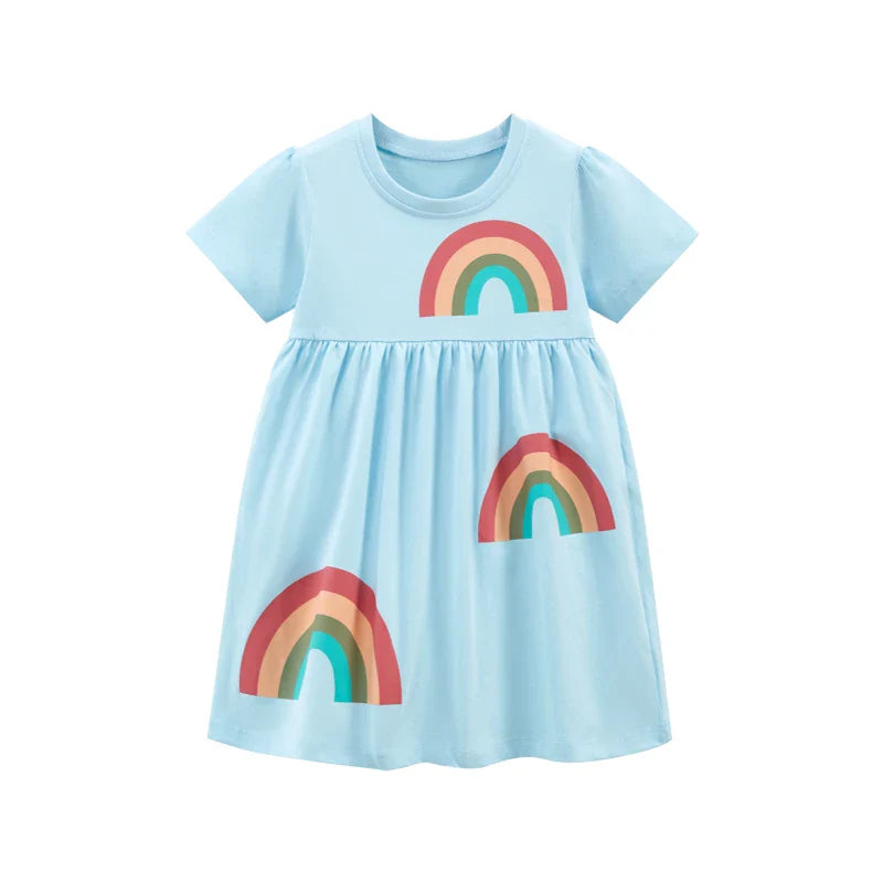 Girls Casual Clothes Cotton Lovely Kids Summer Dress for Toddler Infant Children-Dollar Bargains Online Shopping Australia