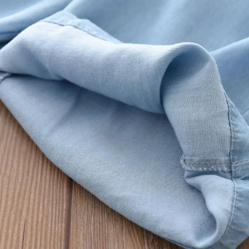 Children Wide Leg Pants Summer Casual Thin Chiffon Cropped Trousers For Teenager Girls-Dollar Bargains Online Shopping Australia