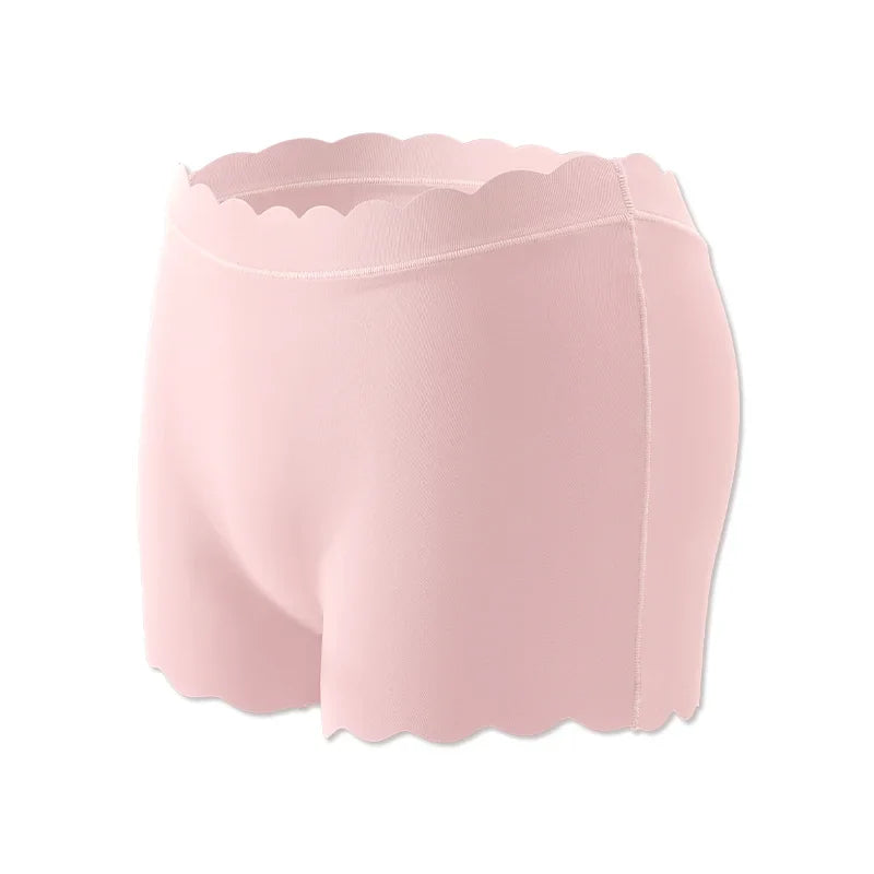 Women's Panties Seamless Sports Wavy Edge Silk Satin Boxers Underwear Female Lovely Briefs Cozy Lingerie Intimate Underpants-Dollar Bargains Online Shopping Australia