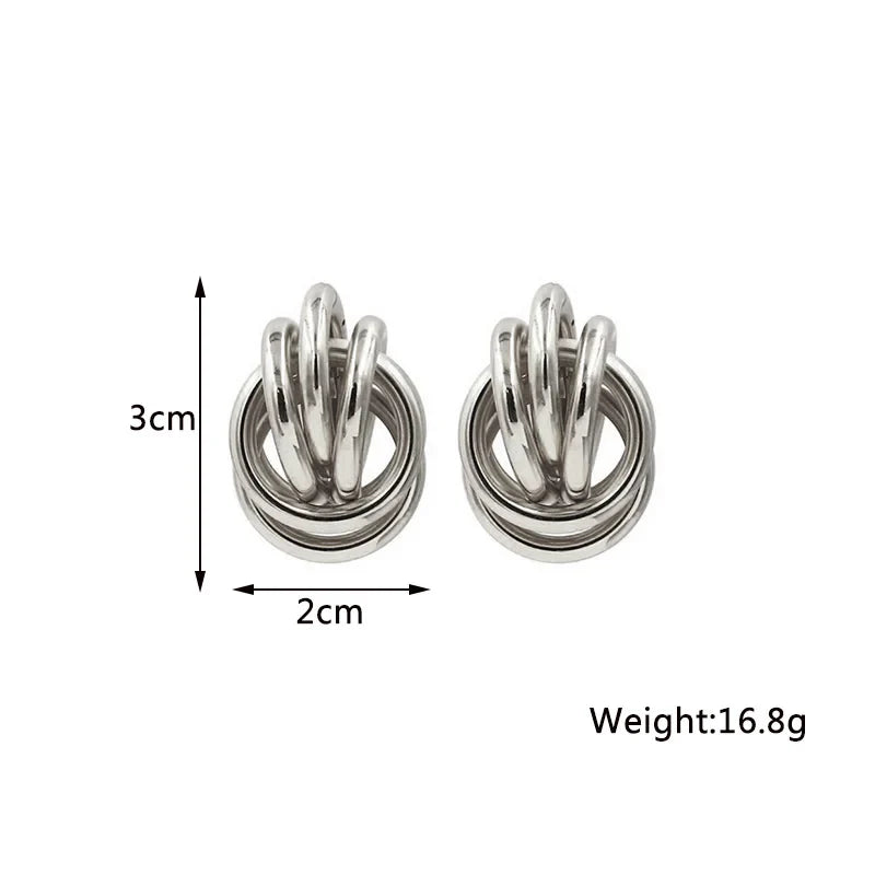 Twist Stud Earrings Gold Color Metal Women Earrings Rotating Spiral Unusual Earrings for Ladies European Jewelry-Dollar Bargains Online Shopping Australia