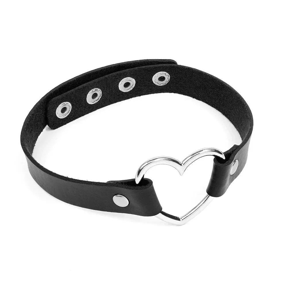 Cosplay Punk Collar Choker Sexy Harajuku PU Leather Black Chokers Necklace Chain Pendant Women Rock Gothic Neck Jewelry-Dollar Bargains Online Shopping Australia