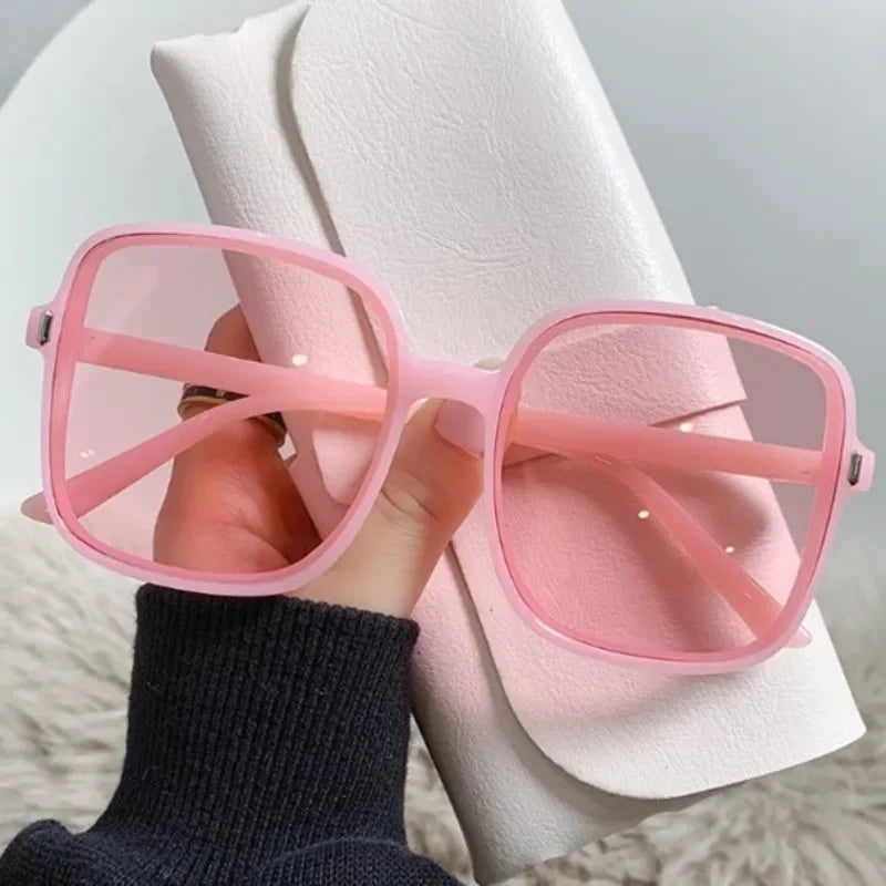 Gradient Sunglasses Female Ins Big Box Fashion Retro Square Sunglasses-Dollar Bargains Online Shopping Australia