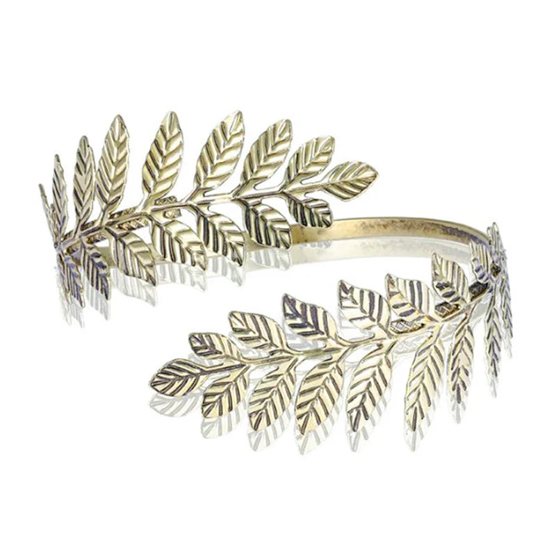 Metal Greek Roman Laurel Leaf Bracelet Armband Upper Arm Cuff Armlet-Dollar Bargains Online Shopping Australia