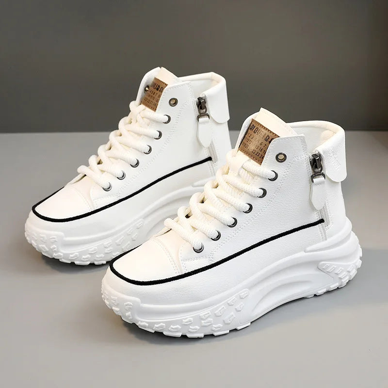 Women Sneakers Luxury Fashion High Top Women Boots Platform Casual Shoes Outdoor Running Shoes for Women-Dollar Bargains Online Shopping Australia