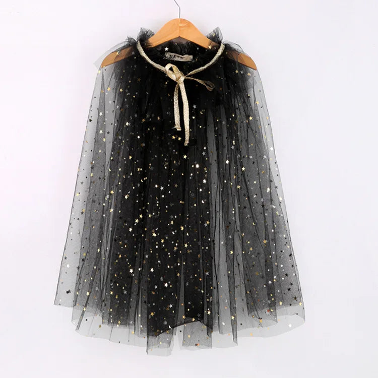 Christmas Halloween Girls Cloak Outerwear One Size Sequins Shawl Kids Coat for Birthday Party Beach Rainbow Princess Costume-Dollar Bargains Online Shopping Australia