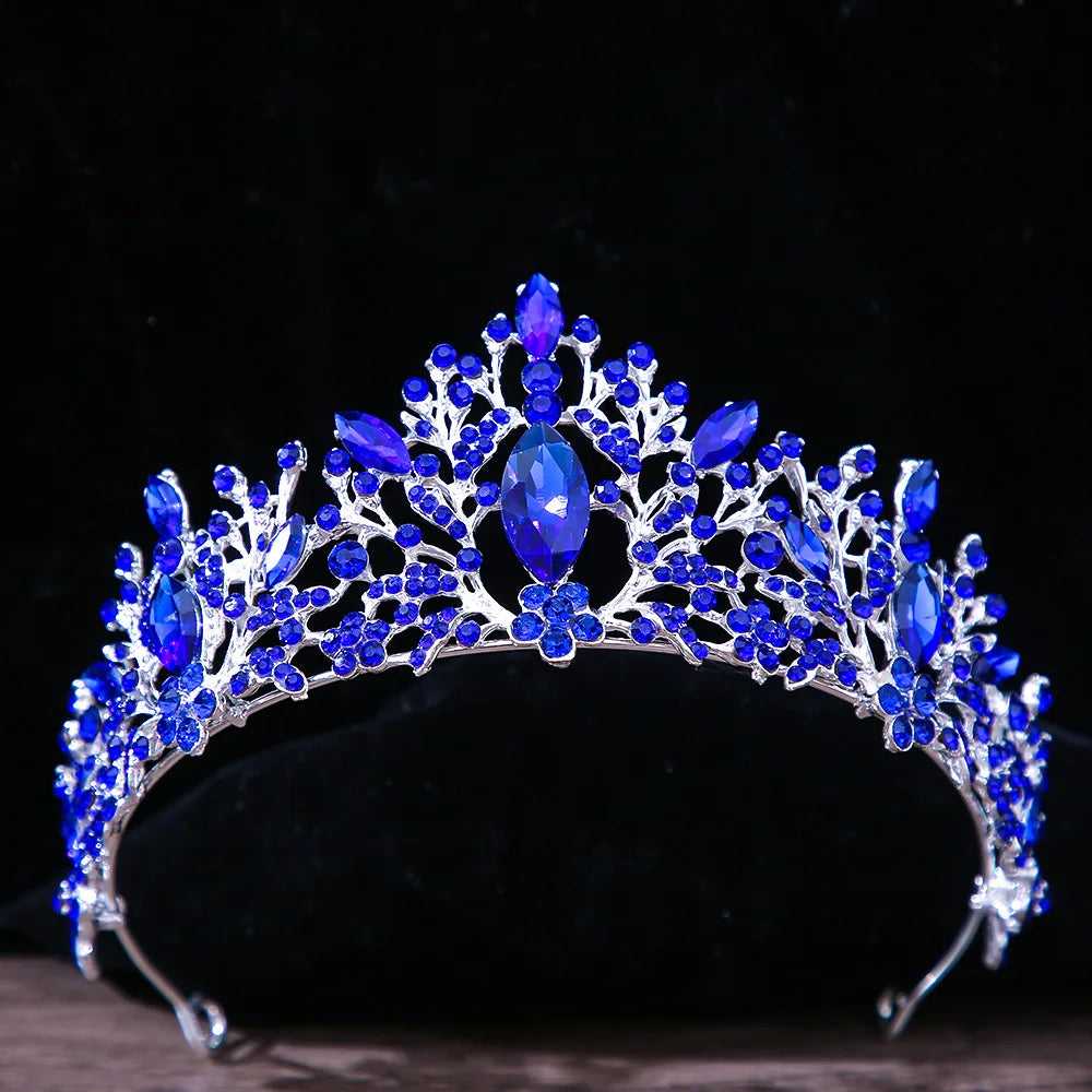 Vintage Princess Queen Bridal Crown Headwear Crystal Tiara For Women Wedding Crown Hair Dress Accessories Jewelry