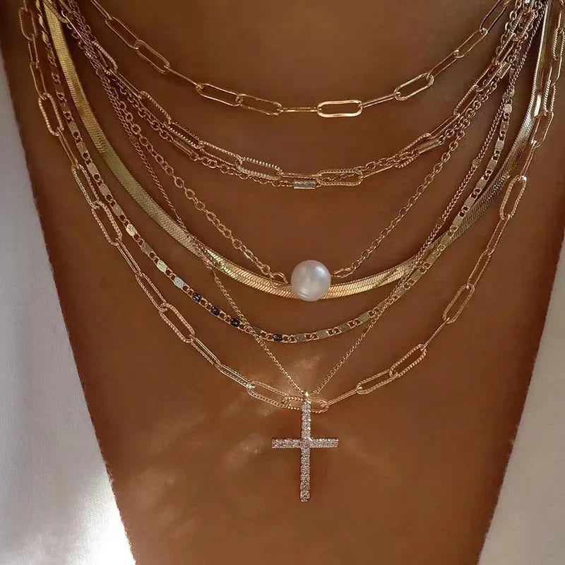 Bohemia Multilayer Crystal Butterfly Pendant Necklaces Women Hollow Heart Choker Necklace Fashion Jewelry Party-Dollar Bargains Online Shopping Australia