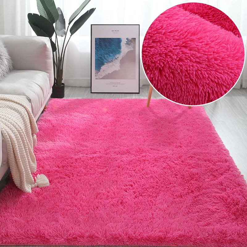 Rainbow Rugs Bedroom Soft Furry Carpets Living Room Kids Baby Room Nursery Playroom Cute Room Decor Area Rug