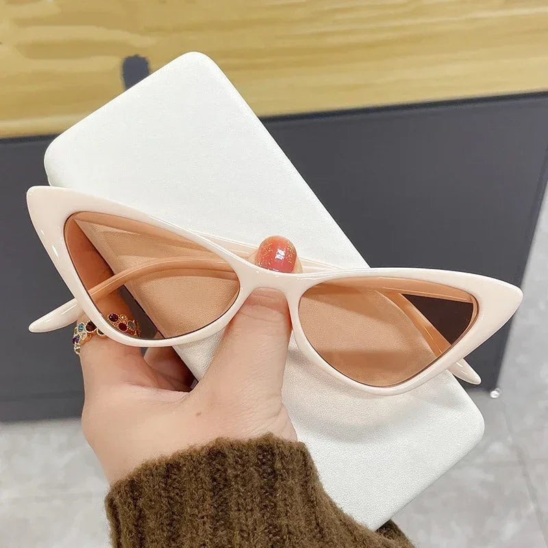 Fashion Women's Luxury Cat Eye Sunglasses Triangle Vintage Design UV400 Sun Glasses Unisex Classic Small Outdoor Goggle Shades-Dollar Bargains Online Shopping Australia
