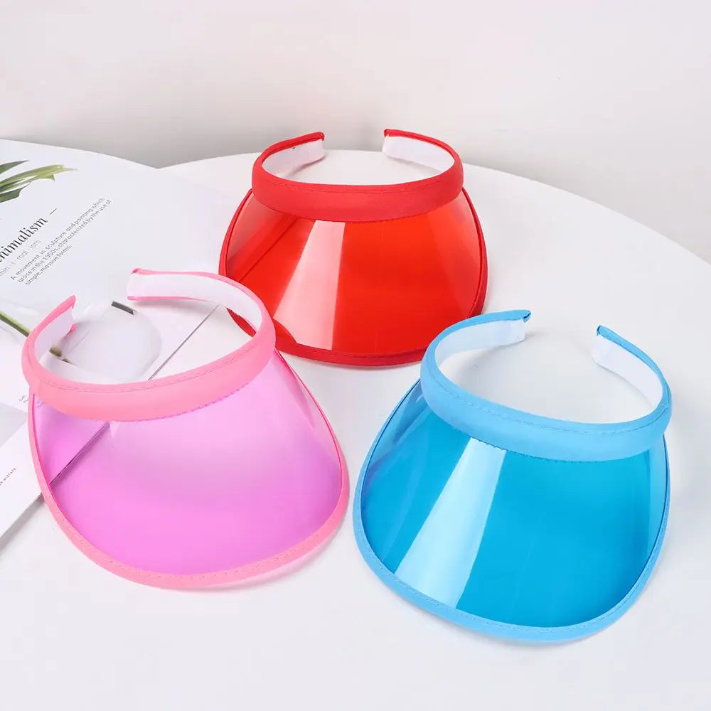 Summer Lightweight PVC Sun Visor Beach Cap Sports Hat UV Protective