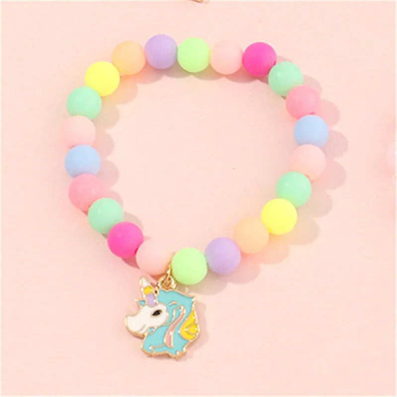 Popcorn beads Bracelet Friendship Glass Bracelets For Girls Star Moon Cloud Flower Jewelry