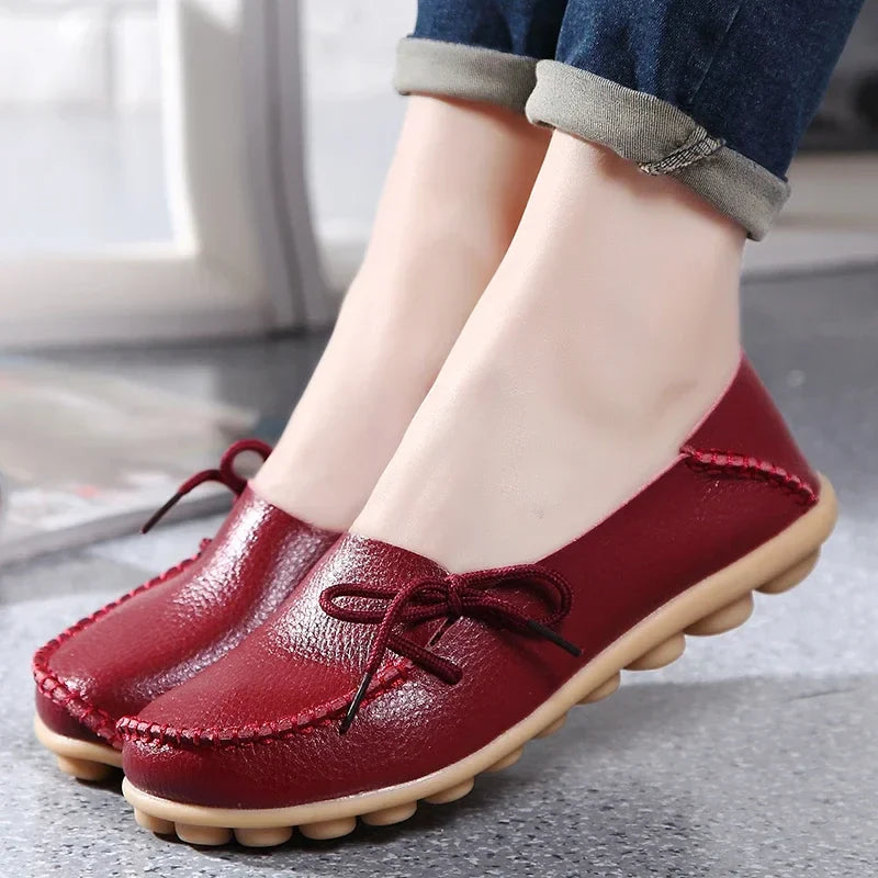 Shoes Women Moccasins Flats Woman Loafers Genuine Leather Female Shoes Slip On Ballet Nurse-Dollar Bargains Online Shopping Australia