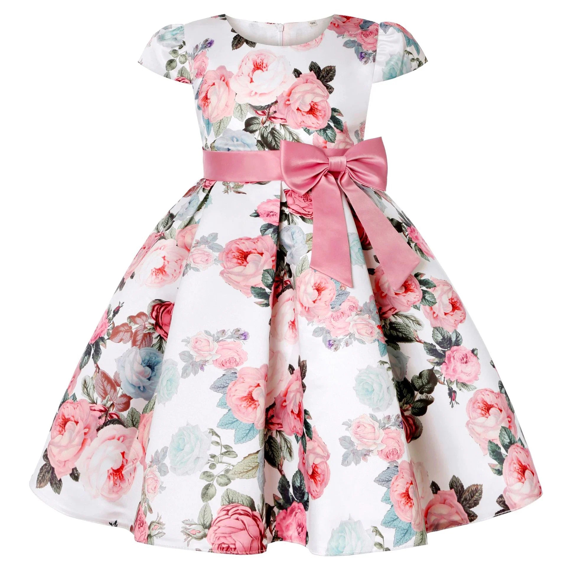 Baby Girls Flower Striped Dress For Girls Floral Wedding Party Dresses Kids Princess Christmas Dress Children Girls Clothing-Dollar Bargains Online Shopping Australia