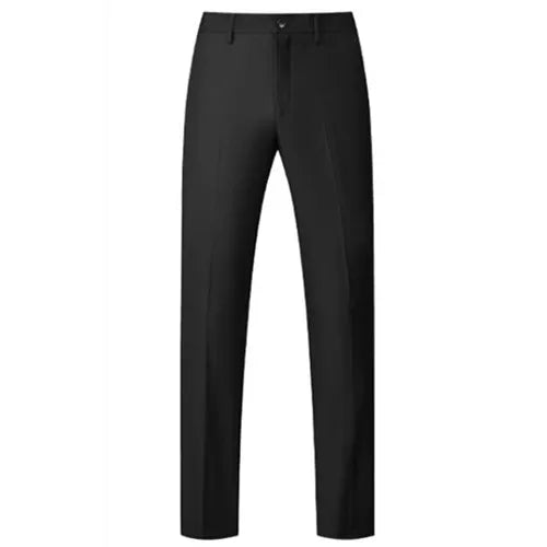 Solid Colour Formal Suit Pants Men's Wedding Office Social Slim Fit Trousers