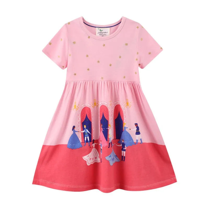 Girls Dresses Bag Print Hot Selling Baby Summer Frocks Cotton Clothes Frocks Party Birthday-Dollar Bargains Online Shopping Australia
