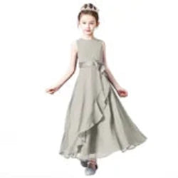 Chiffon Junior Bridesmaid For Teens Ankle-Length Flower Girl Dresses For Wedding Party Kids First Communion Gowns-Dollar Bargains Online Shopping Australia