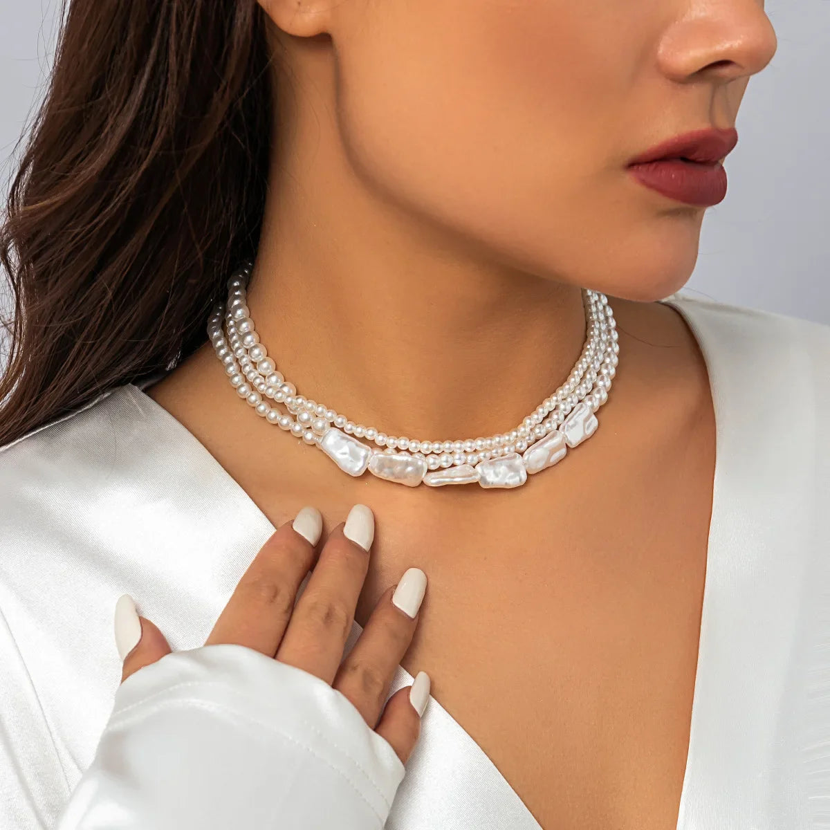 Vintage Multilayer CCB Ball Chain Necklace for Women Fashion Statement Punk Short Choker Necklaces Grunge Jewelry Steampunk-Dollar Bargains Online Shopping Australia