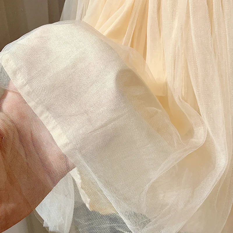 Kids Girl Dress 3D Flower Sling Sweet Beauty Children's Mesh Solid Color Baby Girls Beach Princess Fluffy Skirt-Dollar Bargains Online Shopping Australia