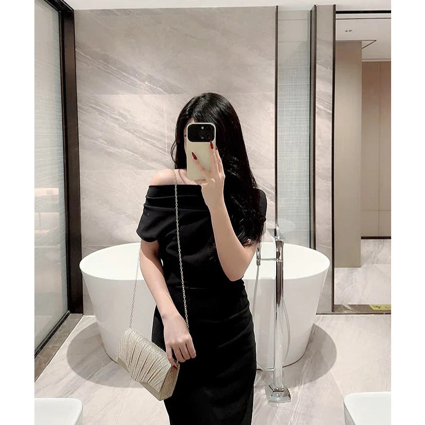 Ladies Glitter Silver Clutch Bag Envelope Evening Bag Fashion Elegant Long Purse Women Chain Shoulder Bags Wedding Party Handbag