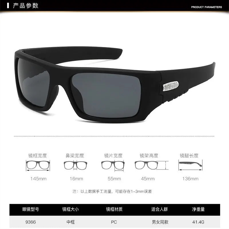 Fashion Polarized Sunglasses Men Women Brand Designer Rectangle Vintage Luxury Sun Glasses Driving Fishing UV400 Hiking Eyewear