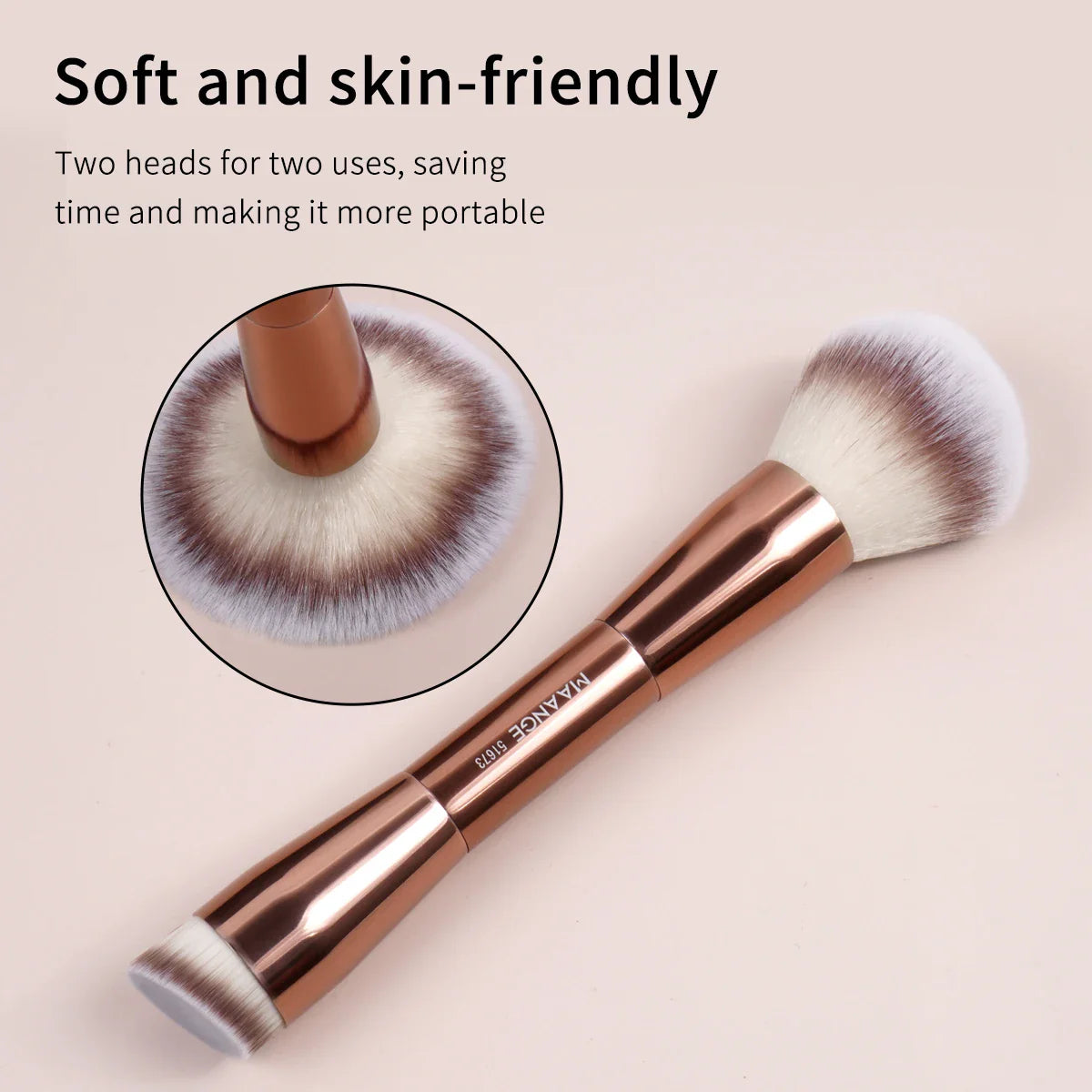 Foundation Makeup Brush Double Head Concealer Contour Brush for Liquid Soft Dense Hair Facial Cosmetic Makeup Tools-Dollar Bargains Online Shopping Australia
