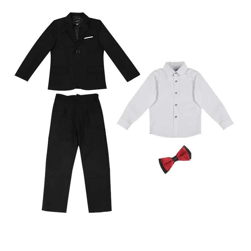 Formal Boys Suit For Wedding Children White Party Blazers Pants Baptism Outfit Kids Costume Gentlemen Teenager Prom Tuxedos Set