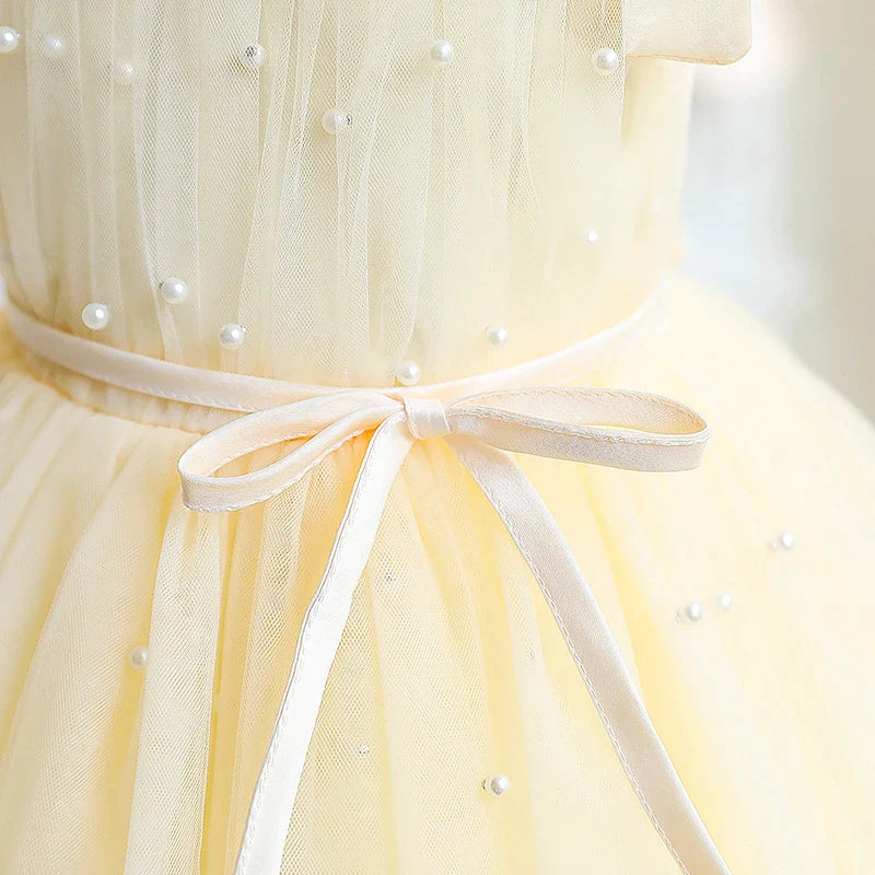 Party Princess Dresses Toddler Kids Wedding Evening Gown Baby Girls Tulle Tutu Pearls Summer-Dollar Bargains Online Shopping Australia