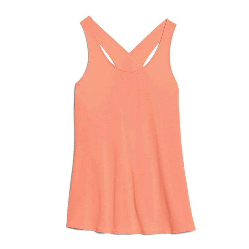 Solid Wrap Back Sports Tank Tops Sleeveless Breathable Asymmetrical Hem Fit