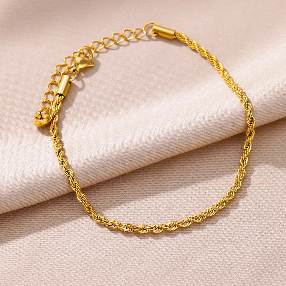 Anklets for Women Summer Beach Accessories Stainless Steel Imitation Pearl Chain Anklet Gold Color Leg Bracelets Bodychain Gifts-Dollar Bargains Online Shopping Australia