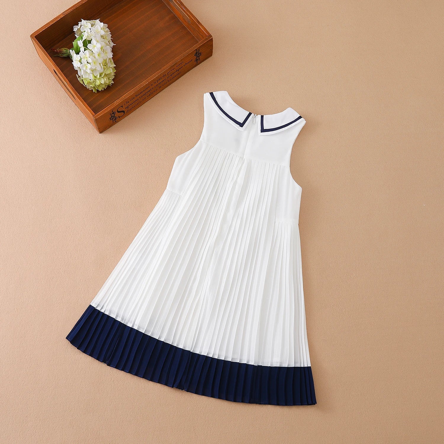Girl Dresses Sleeveless Summer Chiffon Pleated Clothing Kids' Dresses Baby Girl One-piece Dress-Dollar Bargains Online Shopping Australia
