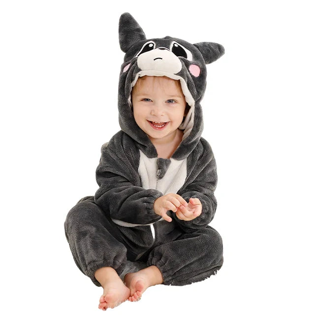 Halloween Baby Rompers Winter Hooded Flannel Toddler Infant Clothes Overall Bodysuits Jumpsuit Costume-Dollar Bargains Online Shopping Australia