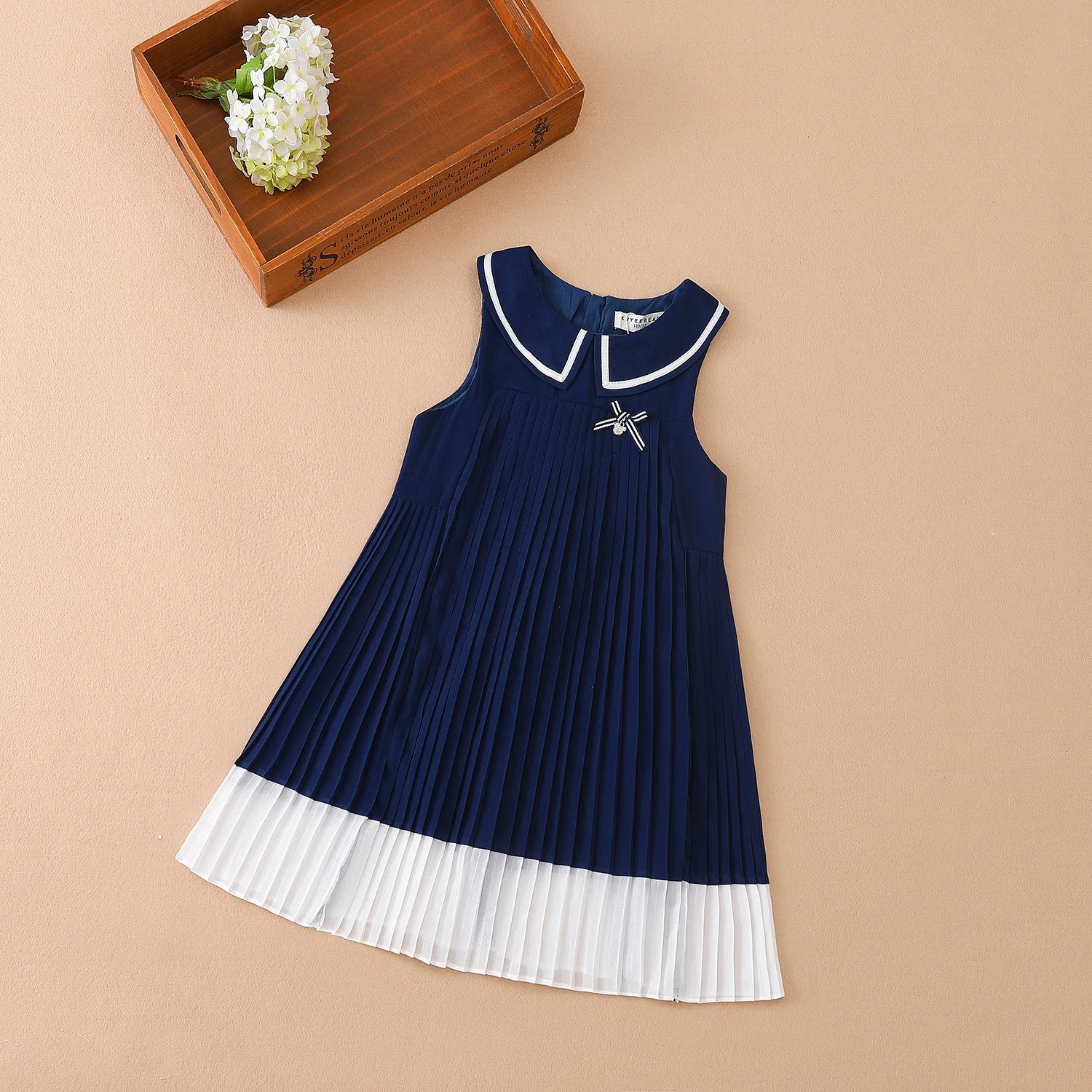 Girl Dresses Sleeveless Summer Chiffon Pleated Clothing Kids' Dresses Baby Girl One-piece Dress-Dollar Bargains Online Shopping Australia