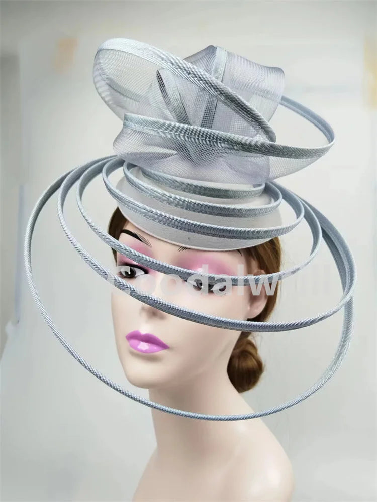 Royal Ascot Luxury Fascinator Hat Women Wedding Headpiece Mesh Hat Formal Event Pillbox Fascinator Hats Ladies Mariage Millinery-Dollar Bargains Online Shopping Australia