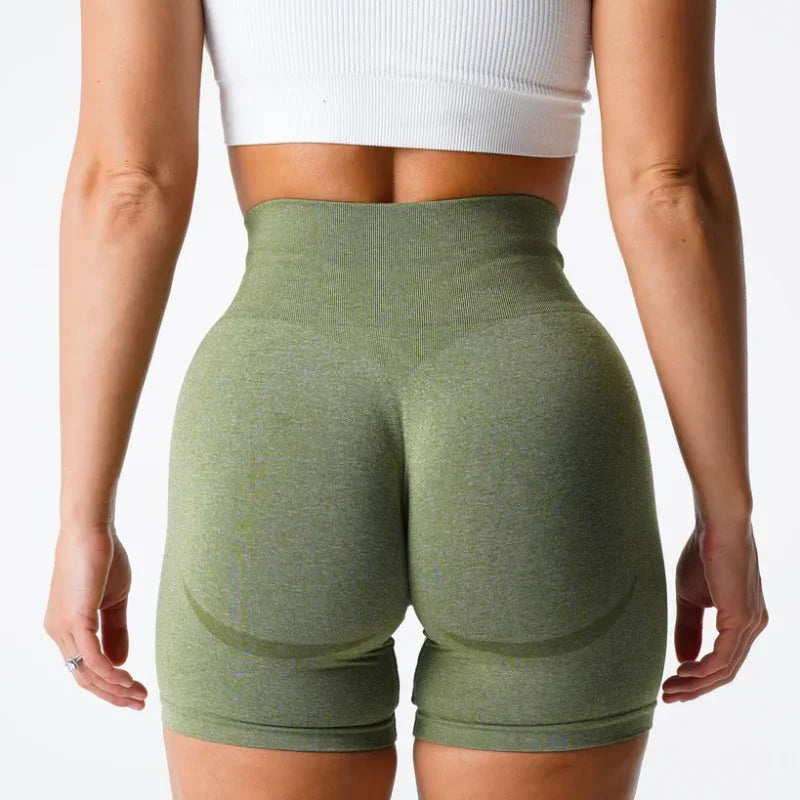 Peach Buttocks Fitness Leggings Women's Gym Sports Tight Running Shorts Hip Three-point Pants High Waist Seamless Yoga Shorts-Dollar Bargains Online Shopping Australia