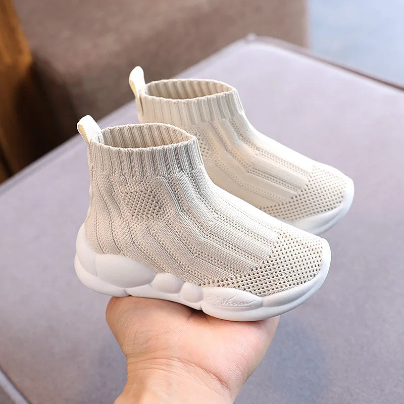 Kids Sock Shoes Knitted Fashion High Top Sneakers for Boys Girls Casual Sport Sock Sneakers 2-6 Years Children Tennis Shoes