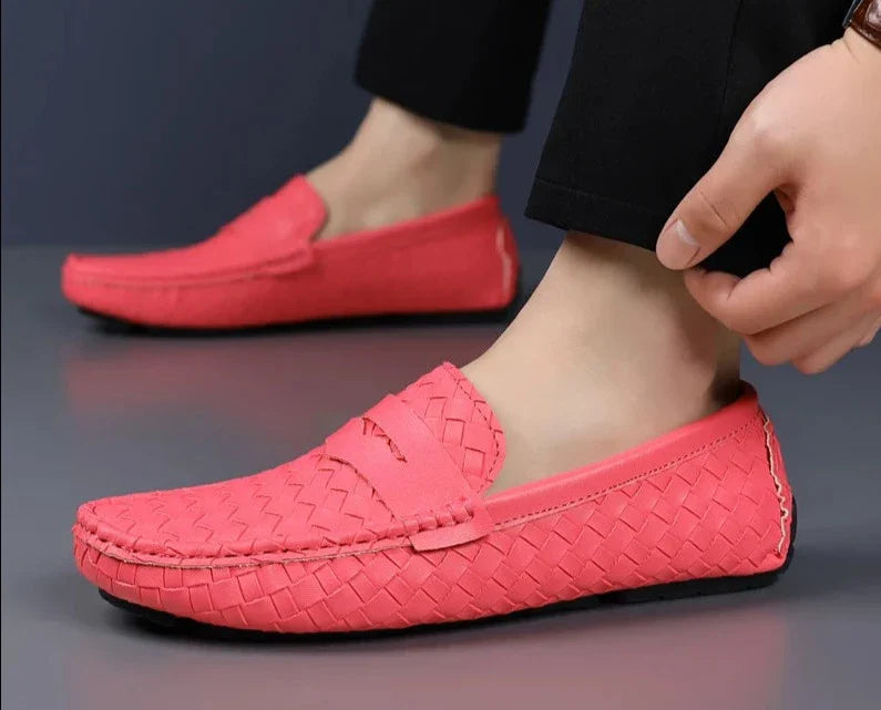Loafers Men Handmade Moccasins Men Flats Casual Leather Shoes Comfy Loafers Shoes-Dollar Bargains Online Shopping Australia