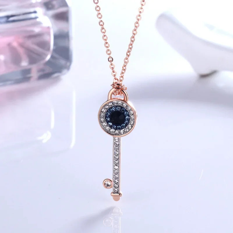 Original 2024 Evil Eye Necklace Bracelet Earrings Stainless Steel Jewelry Set Luxury Charming Women's Magic Eye Gift With Logo-Dollar Bargains Online Shopping Australia