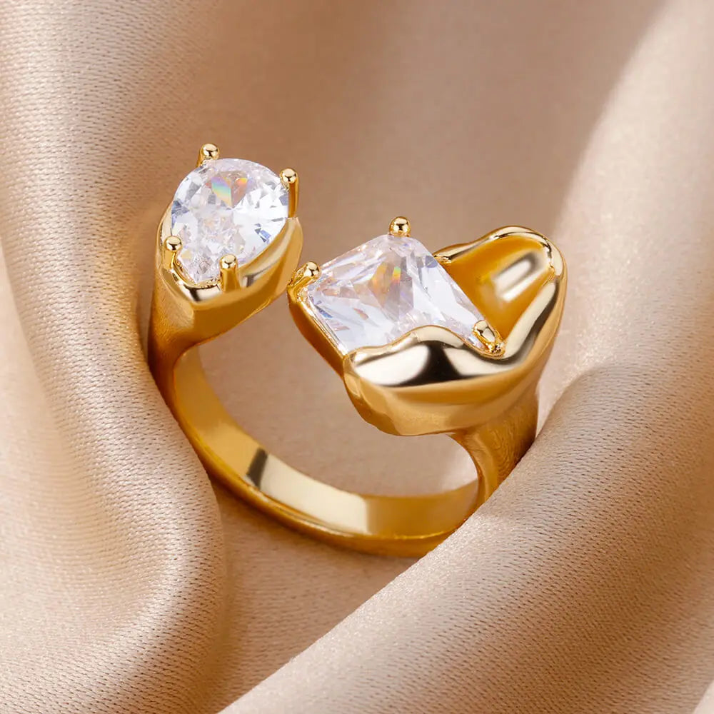 Lucky Turkish Evil Eye Rings For Women Opening Stainless Steel Ring Luxury Wedding Couple Jewelry anillos mujer-Dollar Bargains Online Shopping Australia