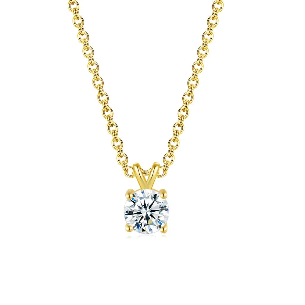 Waterdrop Crystal Pendant Necklace for Women Gold Color Geometric CZ Choker Chain on Neck-Dollar Bargains Online Shopping Australia