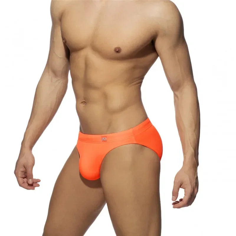 Solid Push up Men Neon Swim Bikni Brief Trunks Sexy Swimwear Beach Surf Shorts Swimsuit Bathing Suit