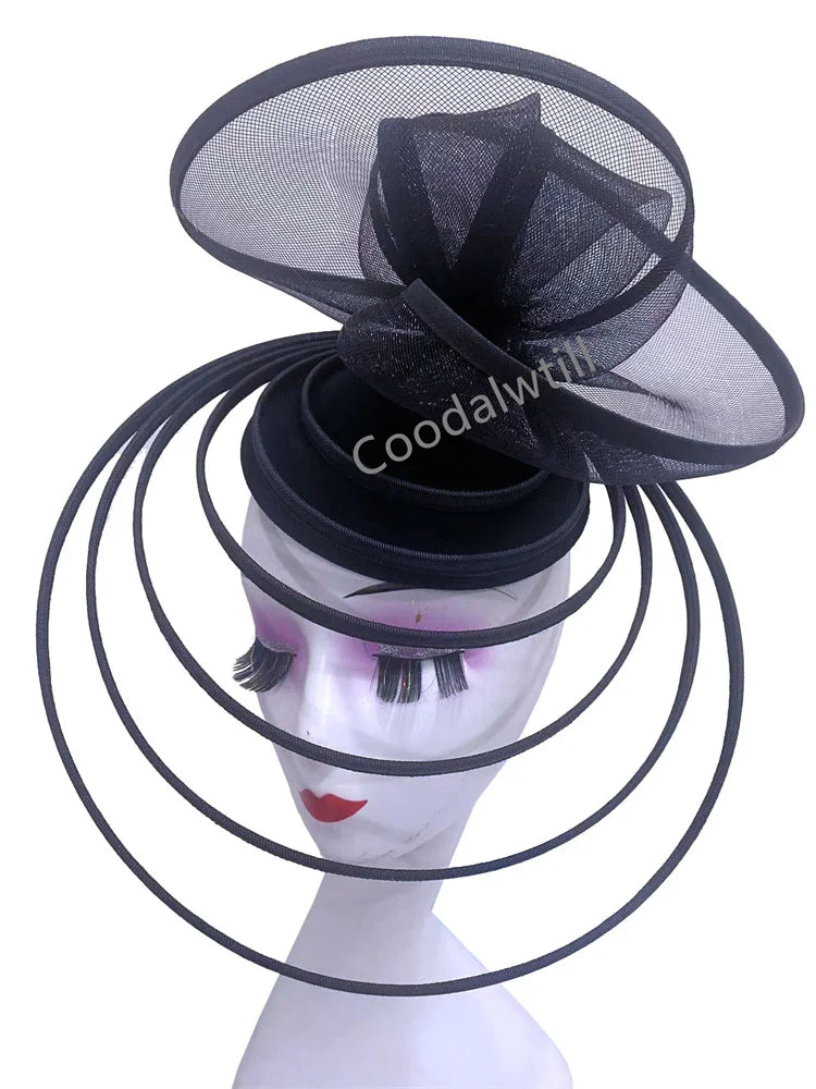 Royal Ascot Luxury Fascinator Hat Women Wedding Headpiece Mesh Hat Formal Event Pillbox Fascinator Hats Ladies Mariage Millinery-Dollar Bargains Online Shopping Australia