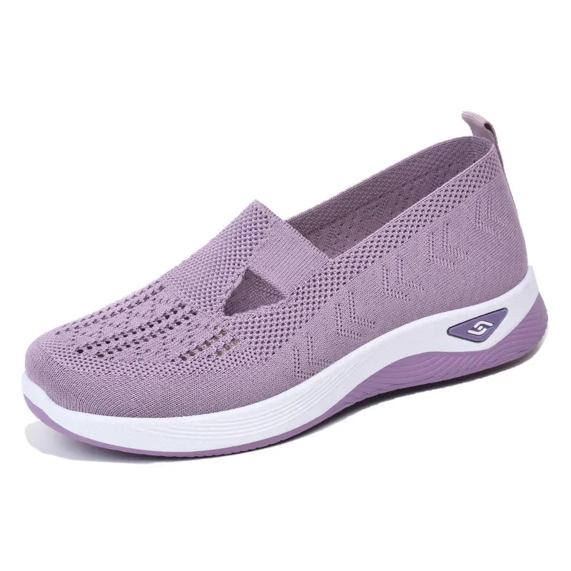 Comfort Casual Women's Shoes Fashion Soft Sole Breathable Hollow Out Flat Shoes