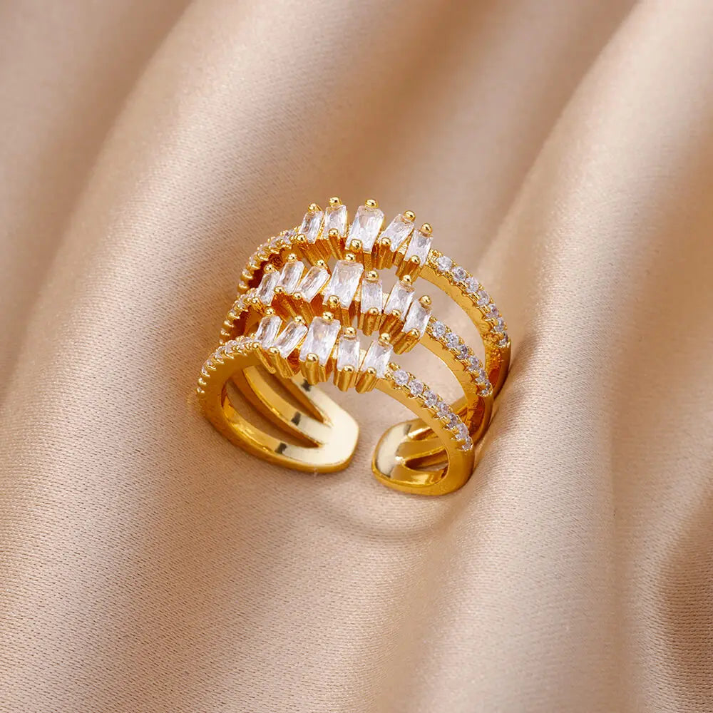 Lucky Turkish Evil Eye Rings For Women Opening Stainless Steel Ring Luxury Wedding Couple Jewelry anillos mujer-Dollar Bargains Online Shopping Australia