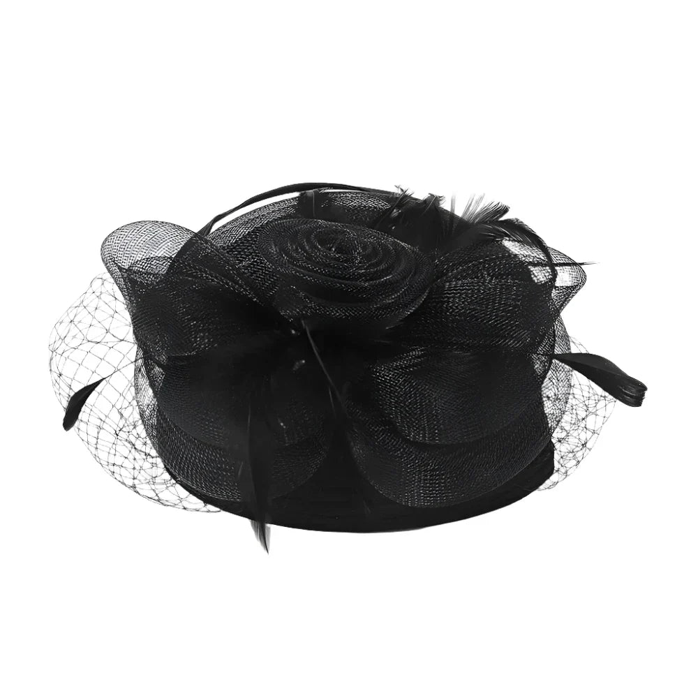 Wedding Church Red Hats Fascinators For Woman With Feather Veil Cocktail Party Headdress Lady Elegant Kentucky Derby Cap-Dollar Bargains Online Shopping Australia