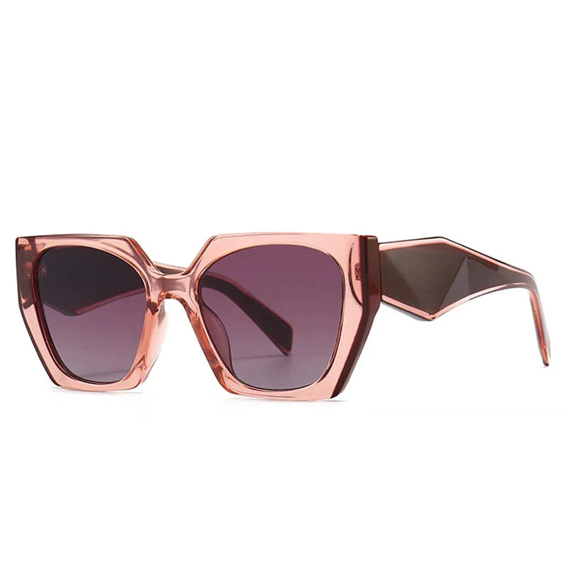 Retro Polygon Cat Eye Colorful Sunglasses Women Clear Gradient Shades UV400 Men Sun Glasses-Dollar Bargains Online Shopping Australia